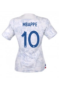 Frankrijk Kylian Mbappe #10 Voetbaltruitje Uit tenue Dames WK 2022 Korte Mouw